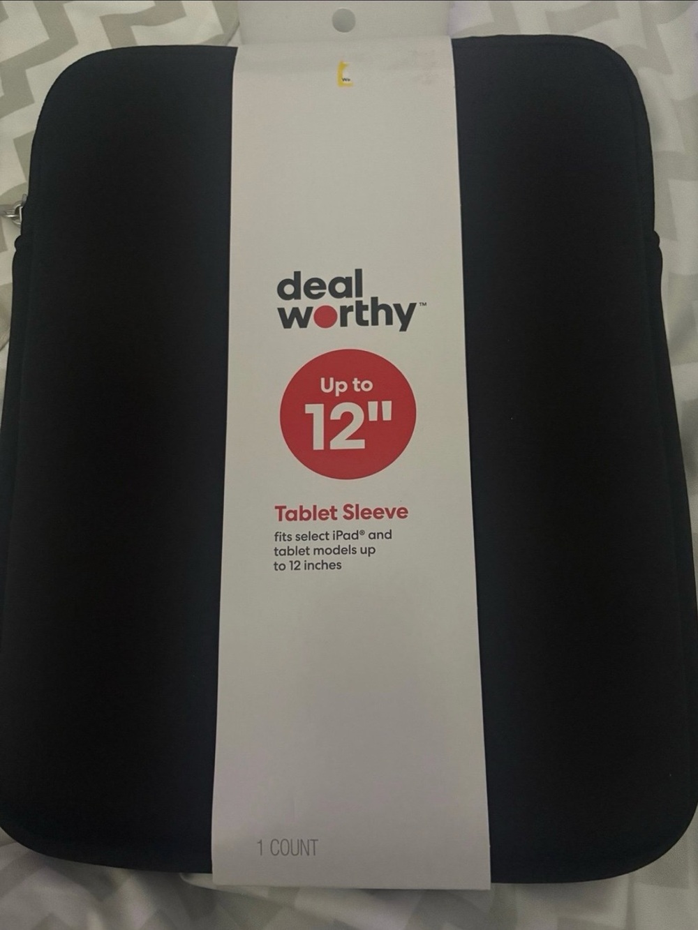 Deal Worthy 12" Black Tablet Sleeve